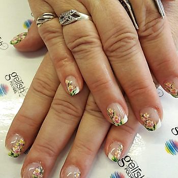 Bruidsnagels met nail art Mirjam's Nagelstudio Beerta